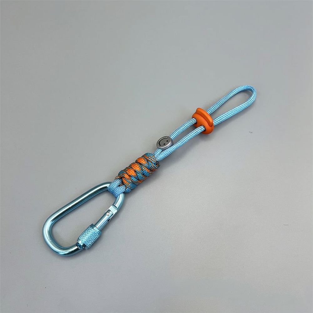 Outdoor Sport Climbing Gear - Praktischer Paracord-Wasserflaschenriemen mit Metall-D-Karabiner für Outdoor-Wandern,