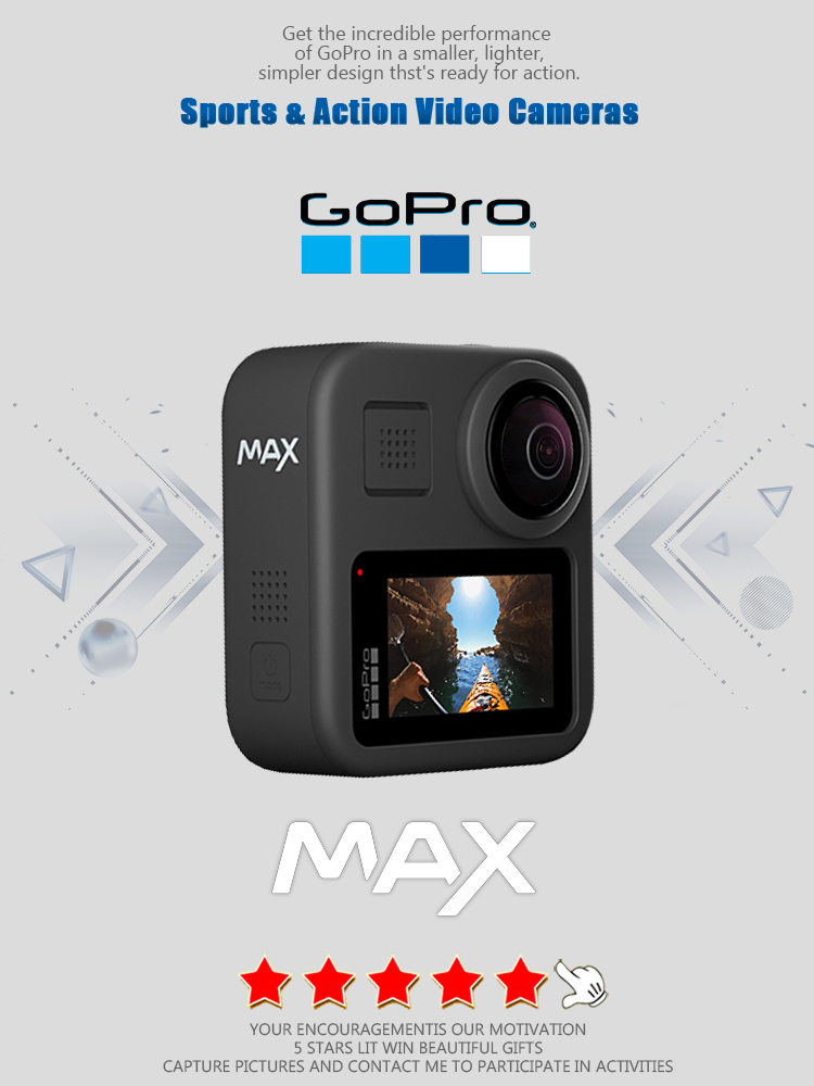 Outdoor Sport Live - GoPro MAX 360 Action-Kamera mit Touchscreen,
