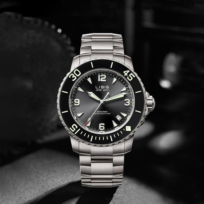 Outdoor Sport Smart Watch - Herren Klassische Schwarze Quarz-Armbanduhr mit Stahlband