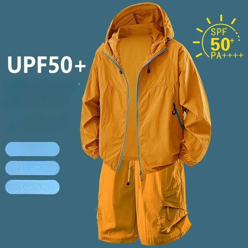 Outdoor Sport Jacket Men - Fitness-Jacke Schnelltrocknend Atmungsaktiv UPF50+ Sonnenschutz Trainingsanzug
