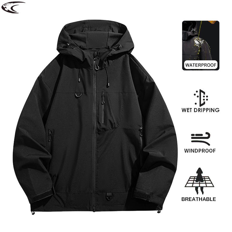 Outdoor Sport Jacket Men - LNGXO Unisex wasserdichte Windjacke für Outdoor-Sport,