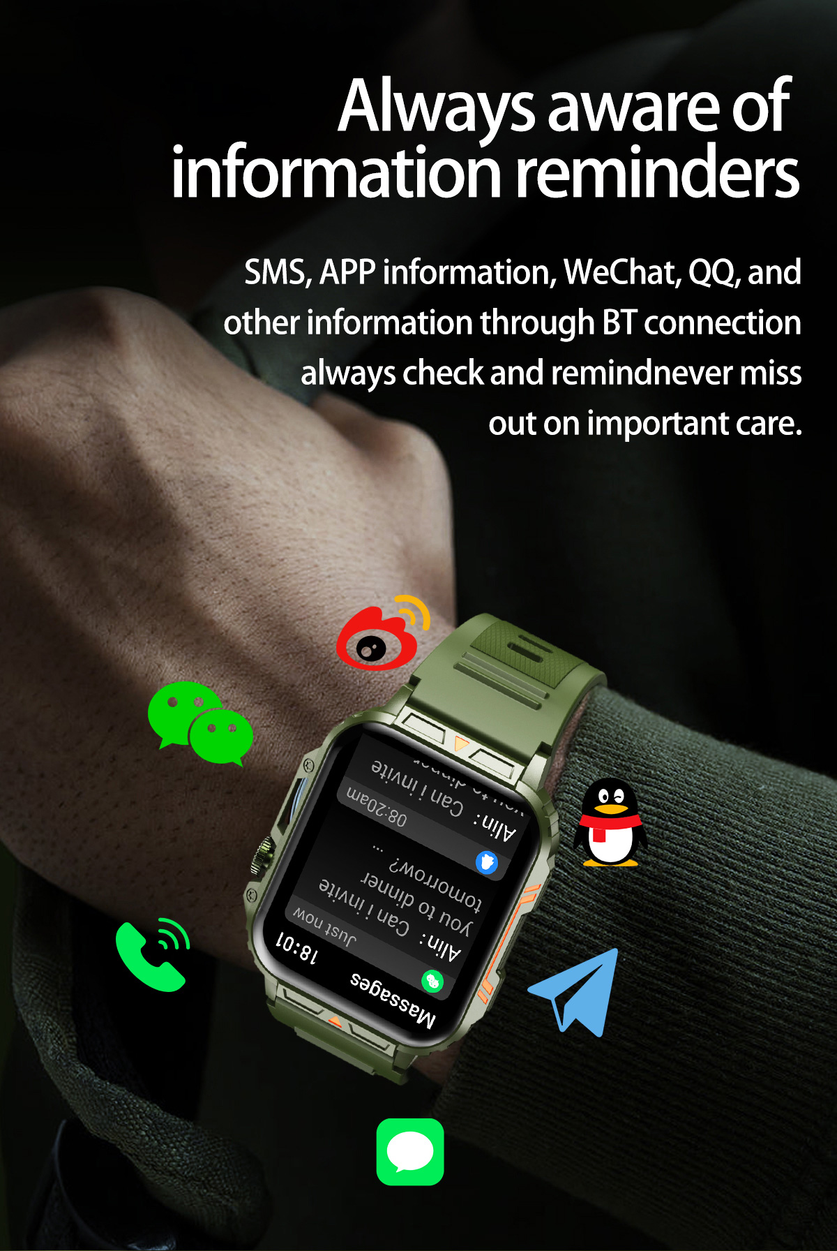 1,91 Outdoor Militär Smartwatc – Outdoor Sport Smart Watch Bewertung und Preis